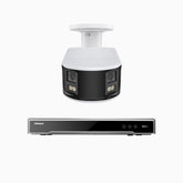 NightChroma<sup>TM</sup> NDK800 – 4K 8 Channel 1 Panoramic Dual Lens Camera PoE Security System, f/1.0 Super Aperture, Acme Colour Night Vision, Active Siren and Strobe, Human & Vehicle Detection, 2CH 4K Decoding Capability, Built-in Mic